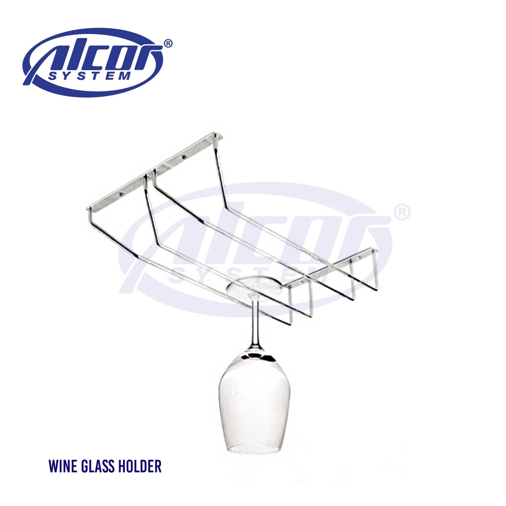 Alcor System Stainless Steel Wine Glass Holder/ Glass Holder/ 2 Row/ 4
