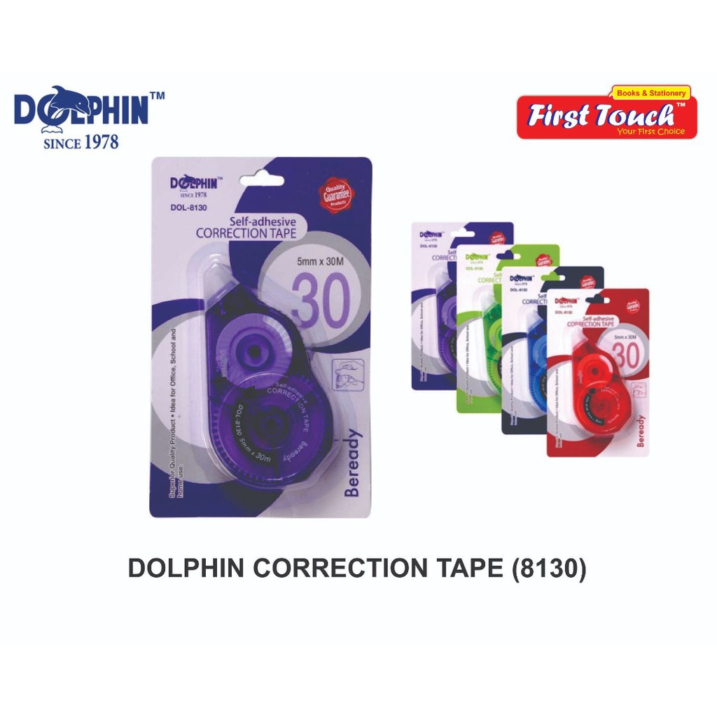 DOLPHIN Correction Tape DOL8130 (30meter) Shopee Malaysia
