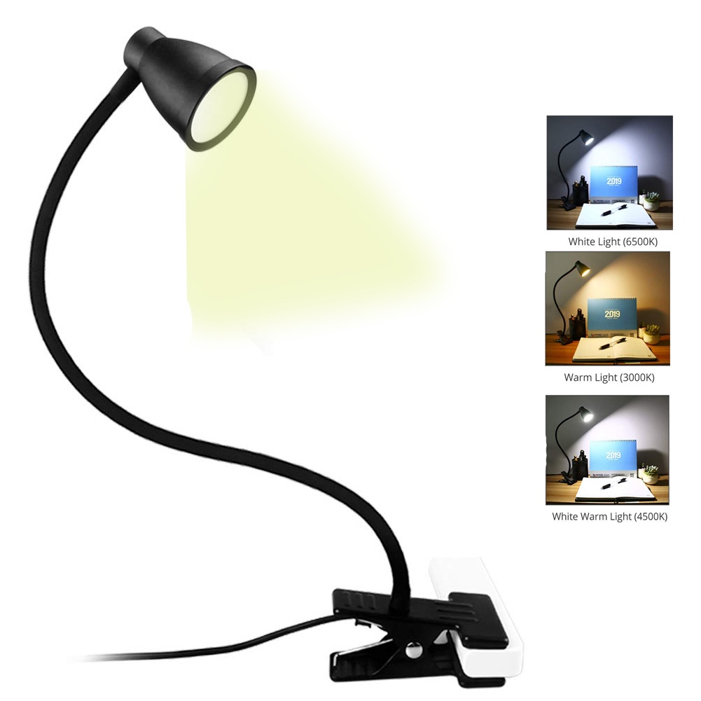 led Clip Desk Lamp DC 5V Flexible Gooseneck Clip Holder USB Power Led