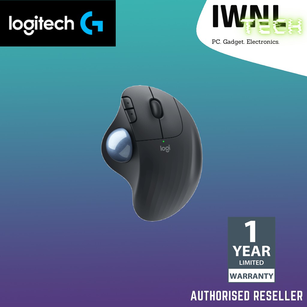LOGITECH MOUSE ERGO M575 WIRELESS TRACKBALL MOUSE (910005873) Shopee