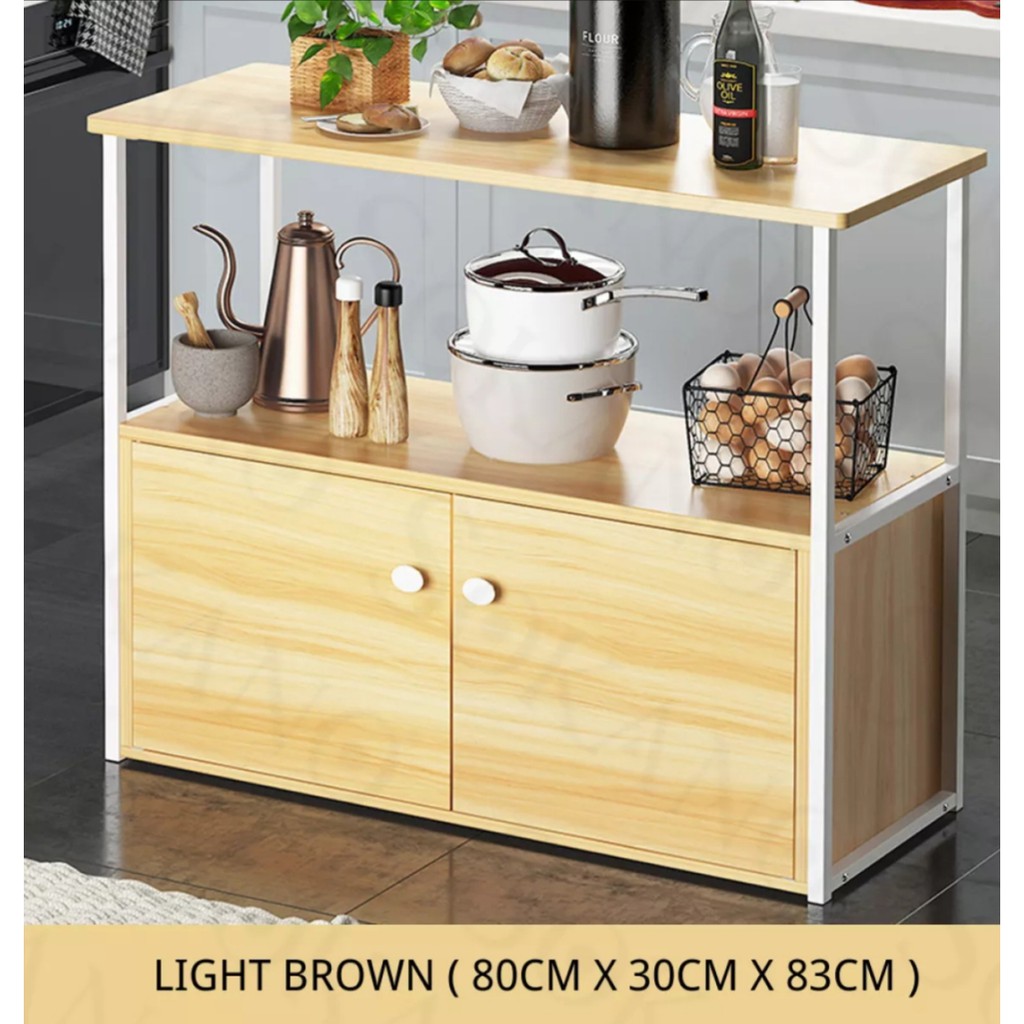 D4438 Multifunctional Creative Microwave Storage Shelf Wooden Storage Rack Furniture