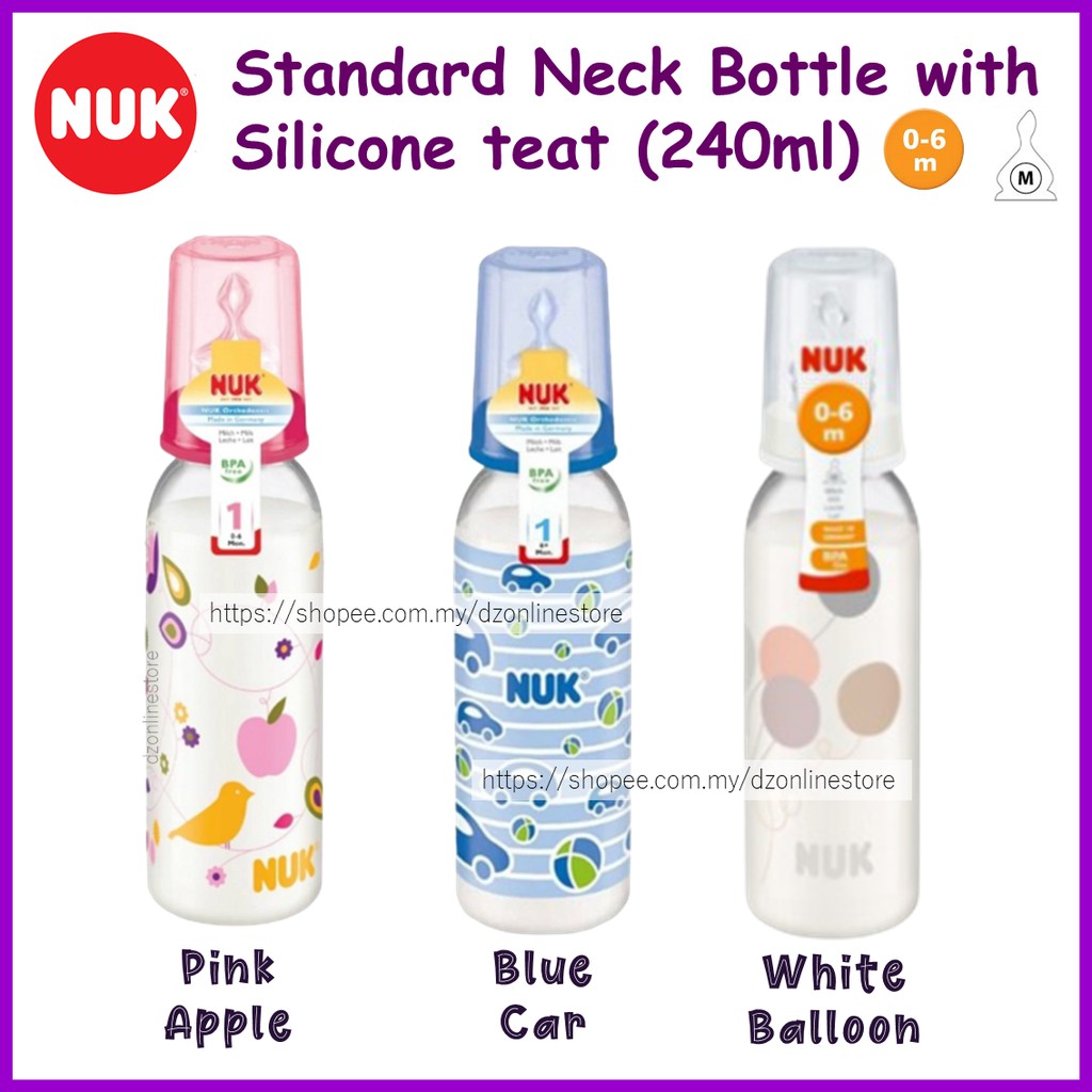 NUK Classic Standard Neck Bottle 240ml with Silicone Teat Shopee Malaysia
