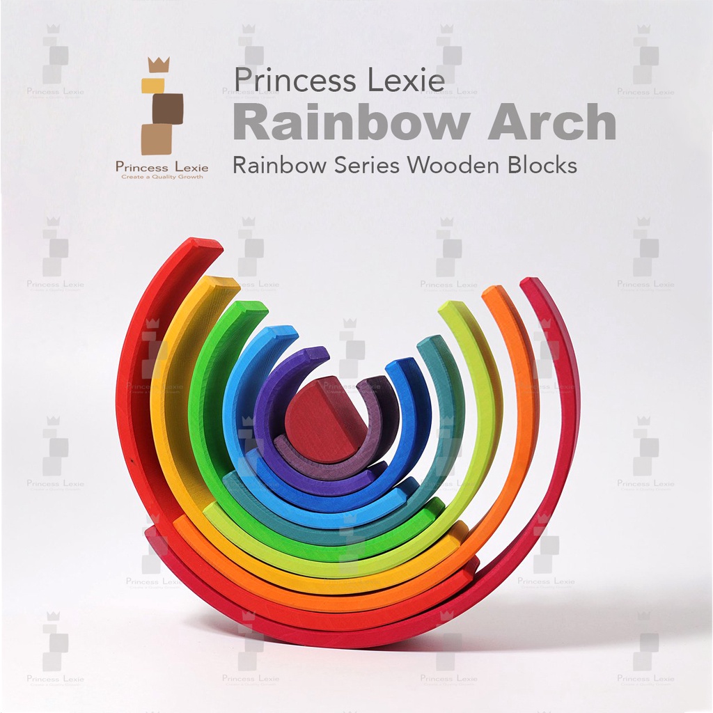 Princess Lexie Rainbow Arch 12 Pcs Wooden Toys Early Learning