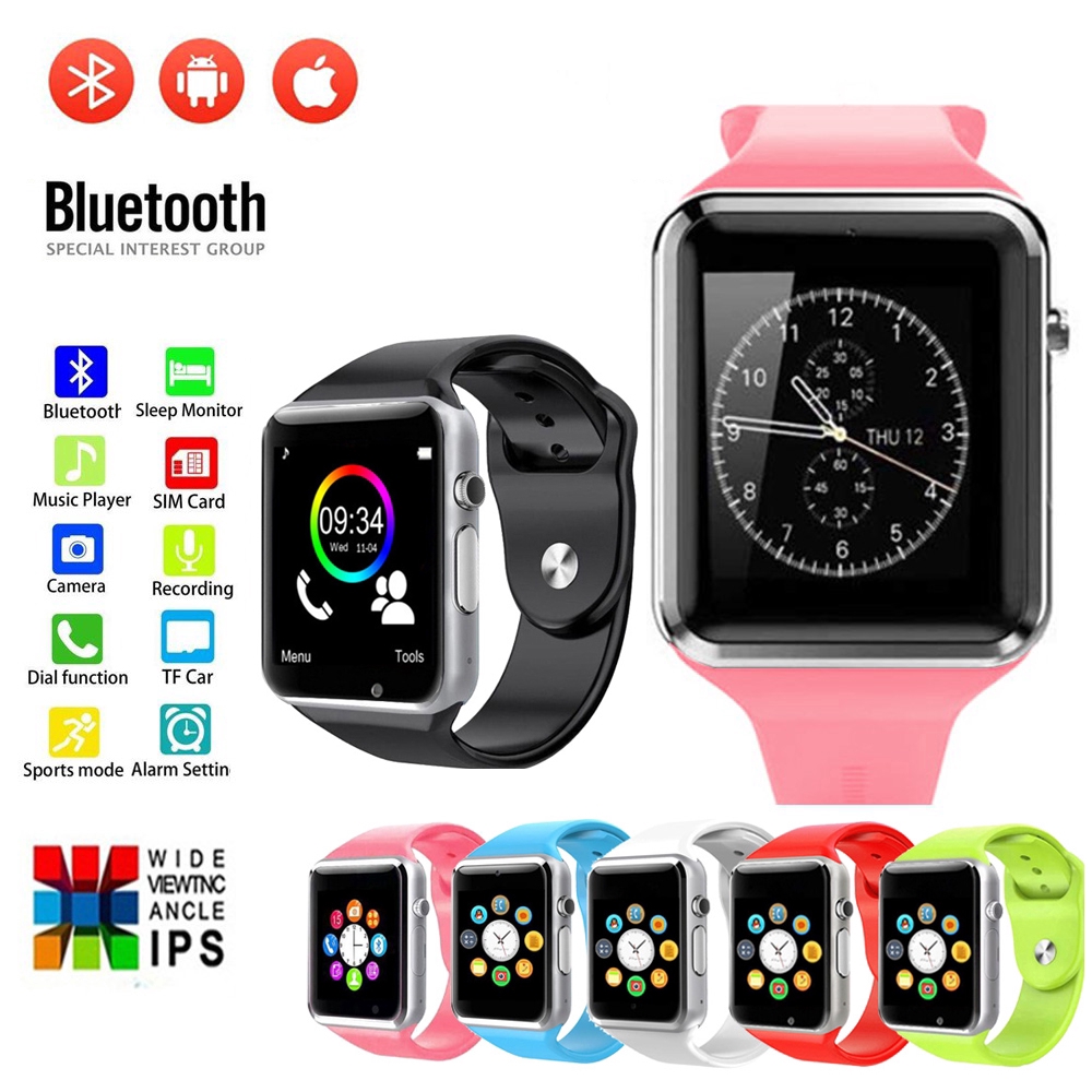 COD SmartWatch SmartBand Jam Tangan iWatch Touch Screen GSM Simcard SD