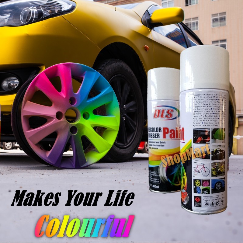 Car Motorbike Removeable Silicone Rubber Plastic Spray Paint Colour
