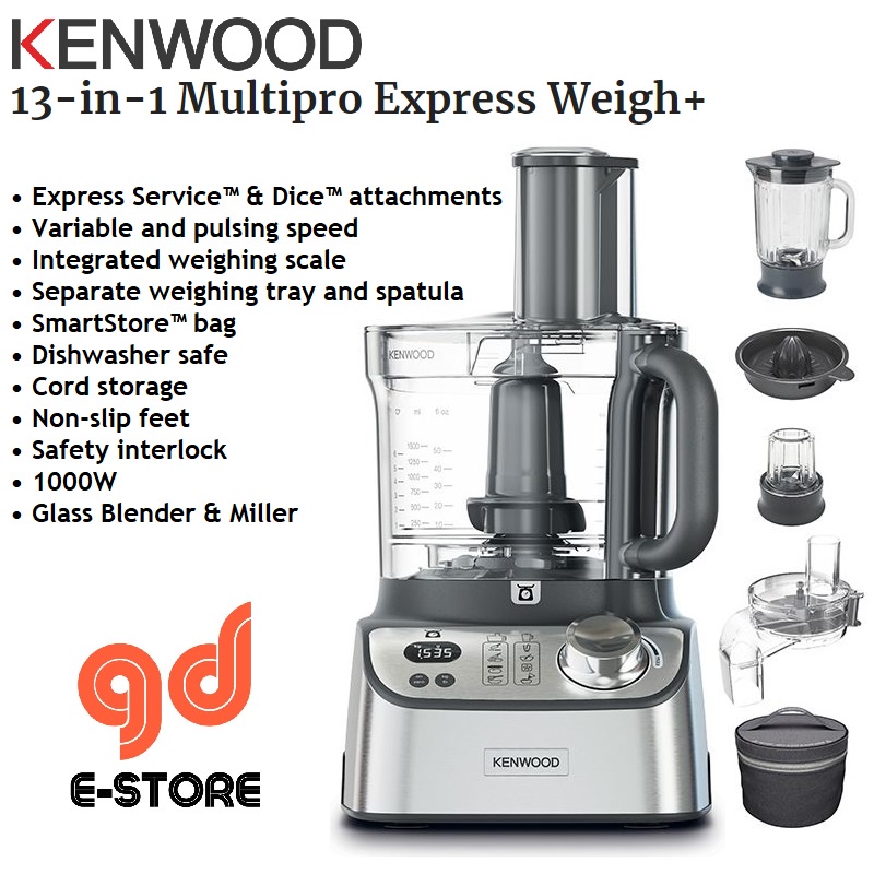 Kenwood FDM71.970SS 13in1 Multipro Express Weigh+ 3L Food