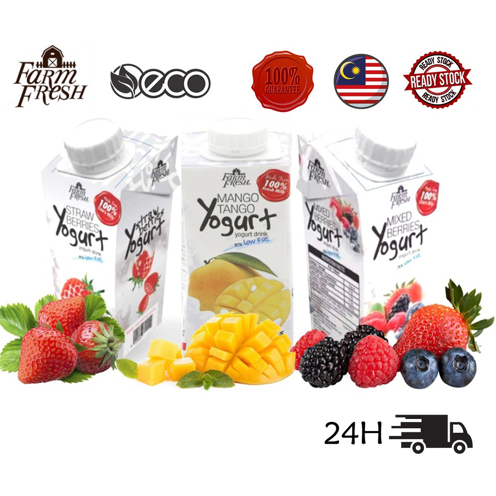 eco Farm Fresh UHT milk / Yogurt drink 200ml x12packs Shopee Malaysia