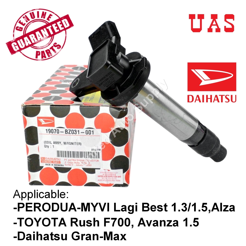 Daihatsu Ignition Plug Coil 4 PIN for PERODUA Myvi Lagi Best, Alza, DAIHATSU Grand Max,TOYOTA