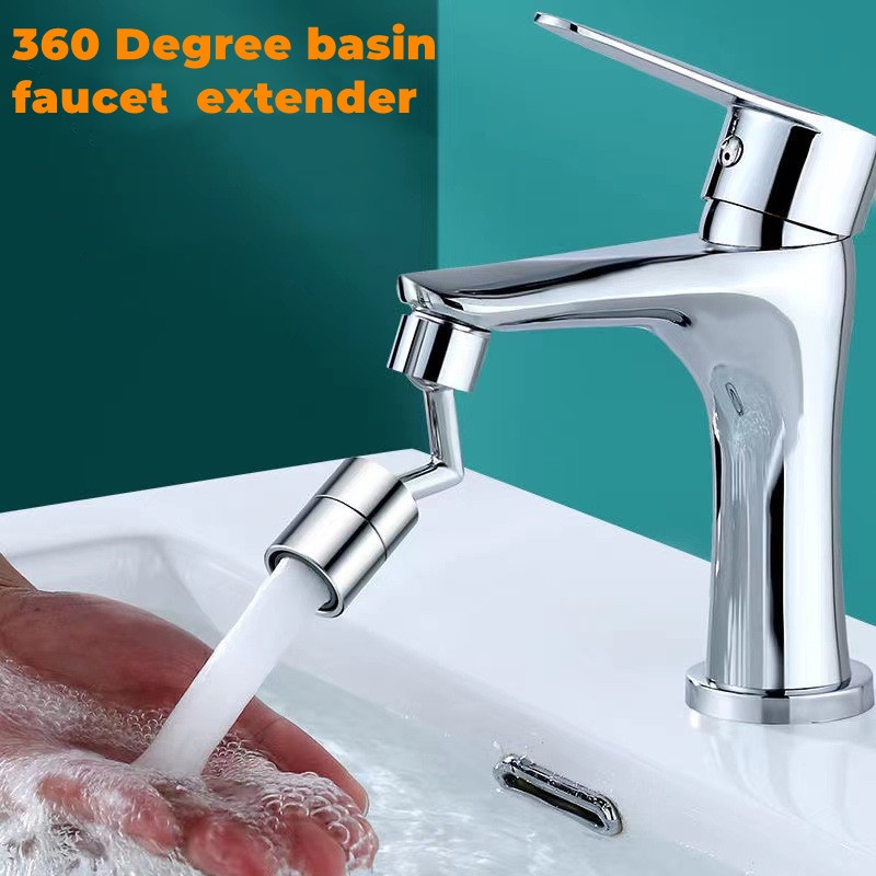 Faucet Aerator Splash Filter Faucet 1080° Angle Rotate and Swivel Dual