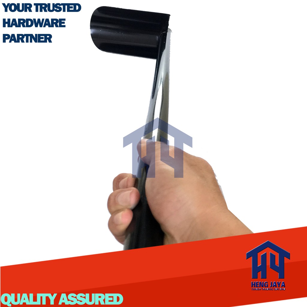 90° Black Metal Drain Scoop/ Pengorek Sampah/Penyodok