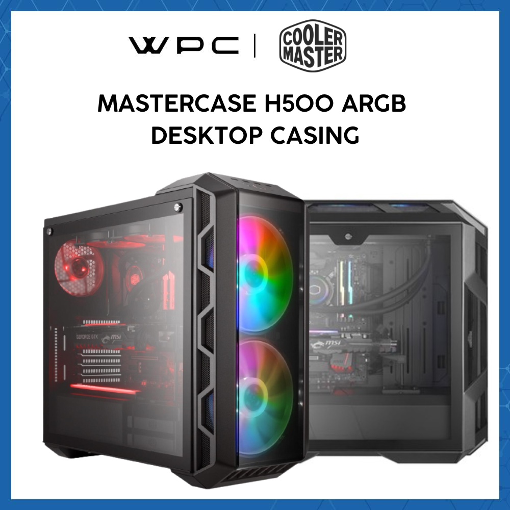COOLER MASTER MASTERCASE H500 ARGB DESKTOP CASING (MESH & TRANSPARENT INCLUDED) MCMH500IGNN