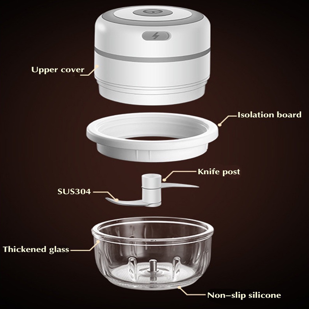 Aicook x Maidronic 300ml Wireless Glass Electric Chopper Meat Grinder