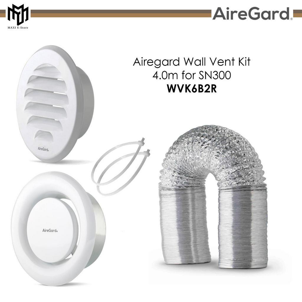 AireGard WVK6B2R 6 inch Wall Vent Kit 6" Aluminum Ducting + 6