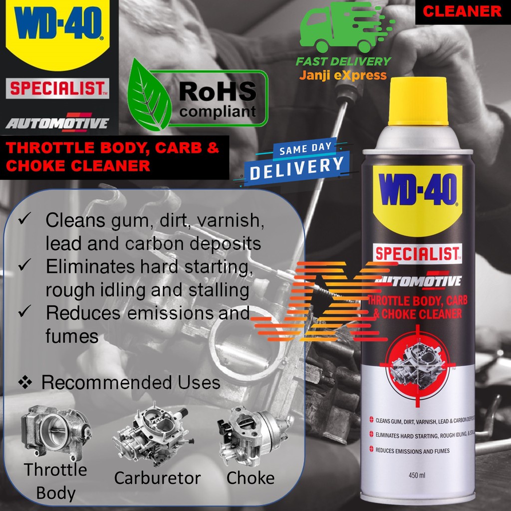 WD40 Specialist Automotive Throttle Body Carburetor Choke Cleaner
