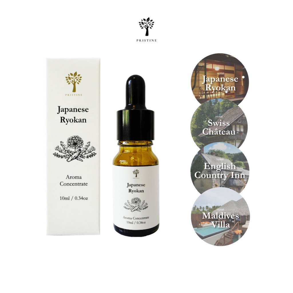 Pristine Aroma Concentrate 4 Pack Bundle Water Soluble Essential Oil