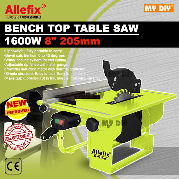 DIY Online4u ALLEFIX 8" TABLE SAW 1600W 200MM BENCH TOP TABLE SAW
