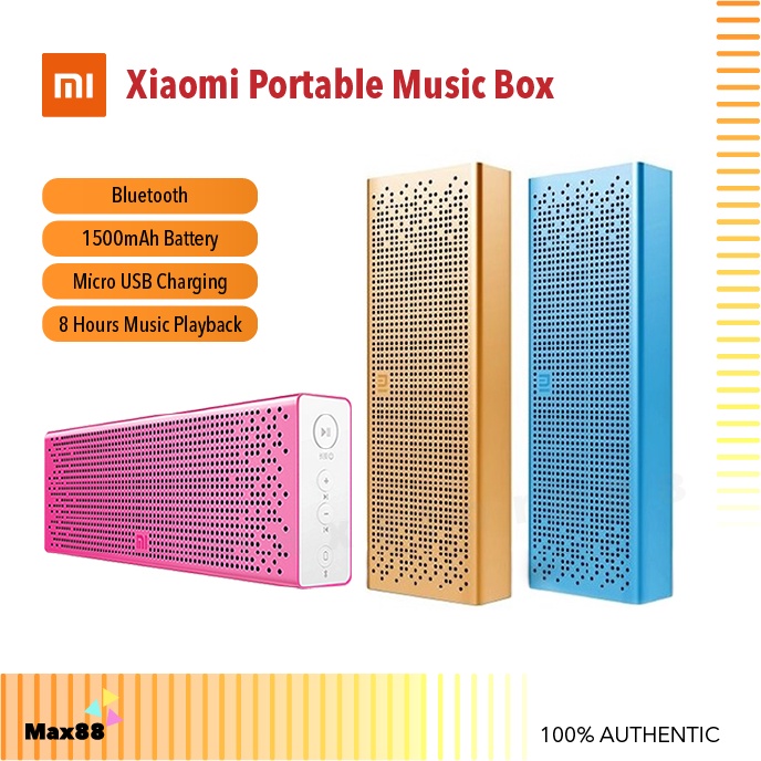 Xiaomi Portable Bluetooth Music Box Square Speaker Shopee Malaysia