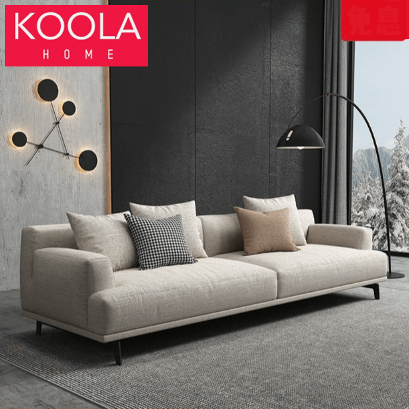 KOOLA Scandinavian Sofa Set Nordic Velvet Sofa 3 Seater Comfort Cushion
