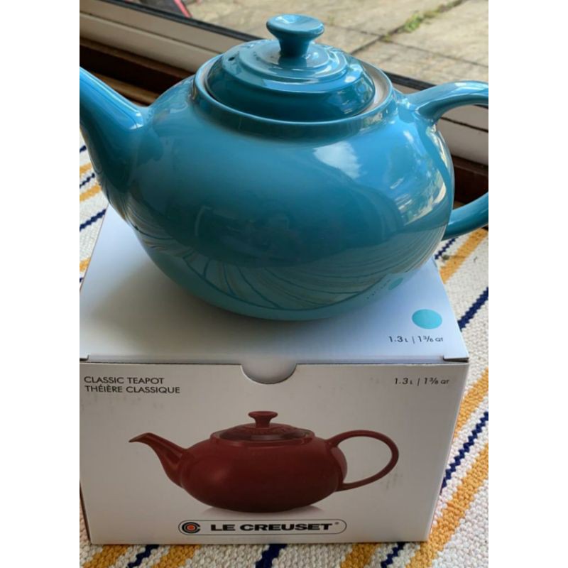 Le Creuset Stoneware Classic Teapot 1.3L Marine Shopee Malaysia