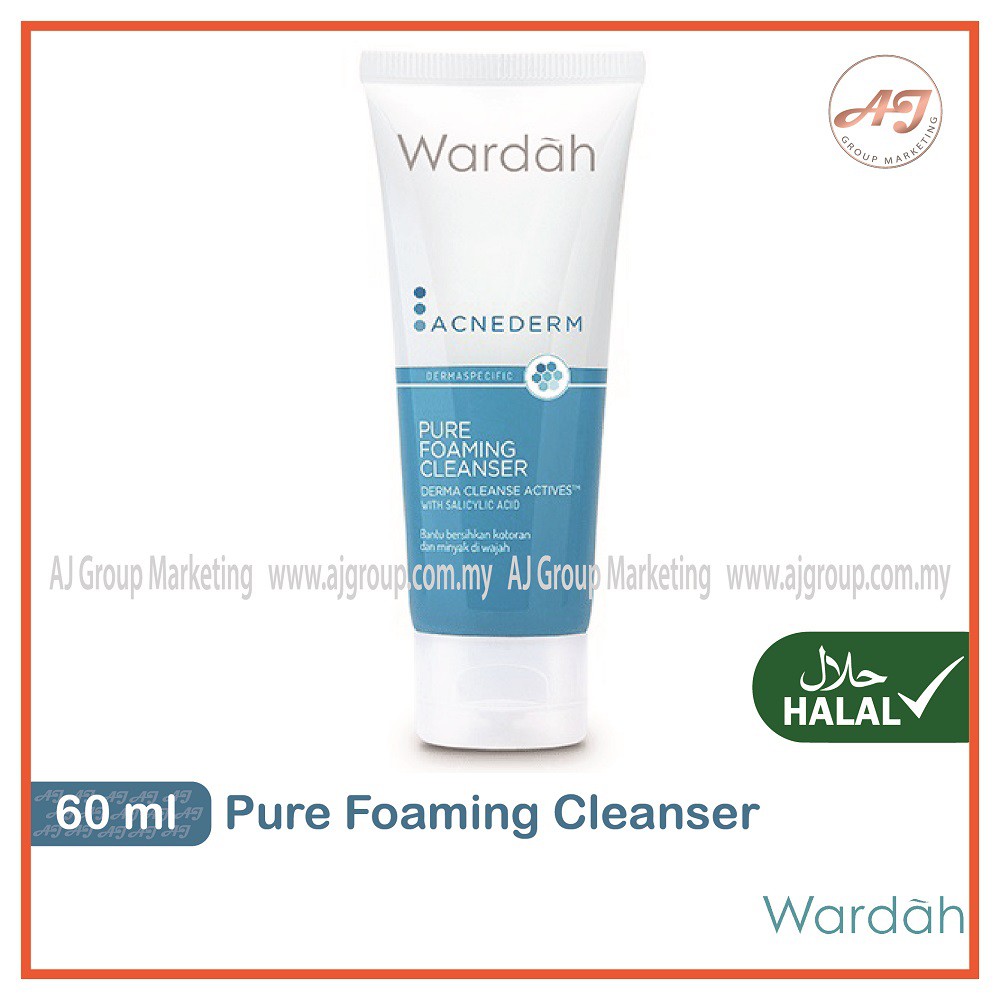 Wardah Acnederm Pure Foaming Cleanser (Pencuci Muka) (60ml) Shopee Malaysia