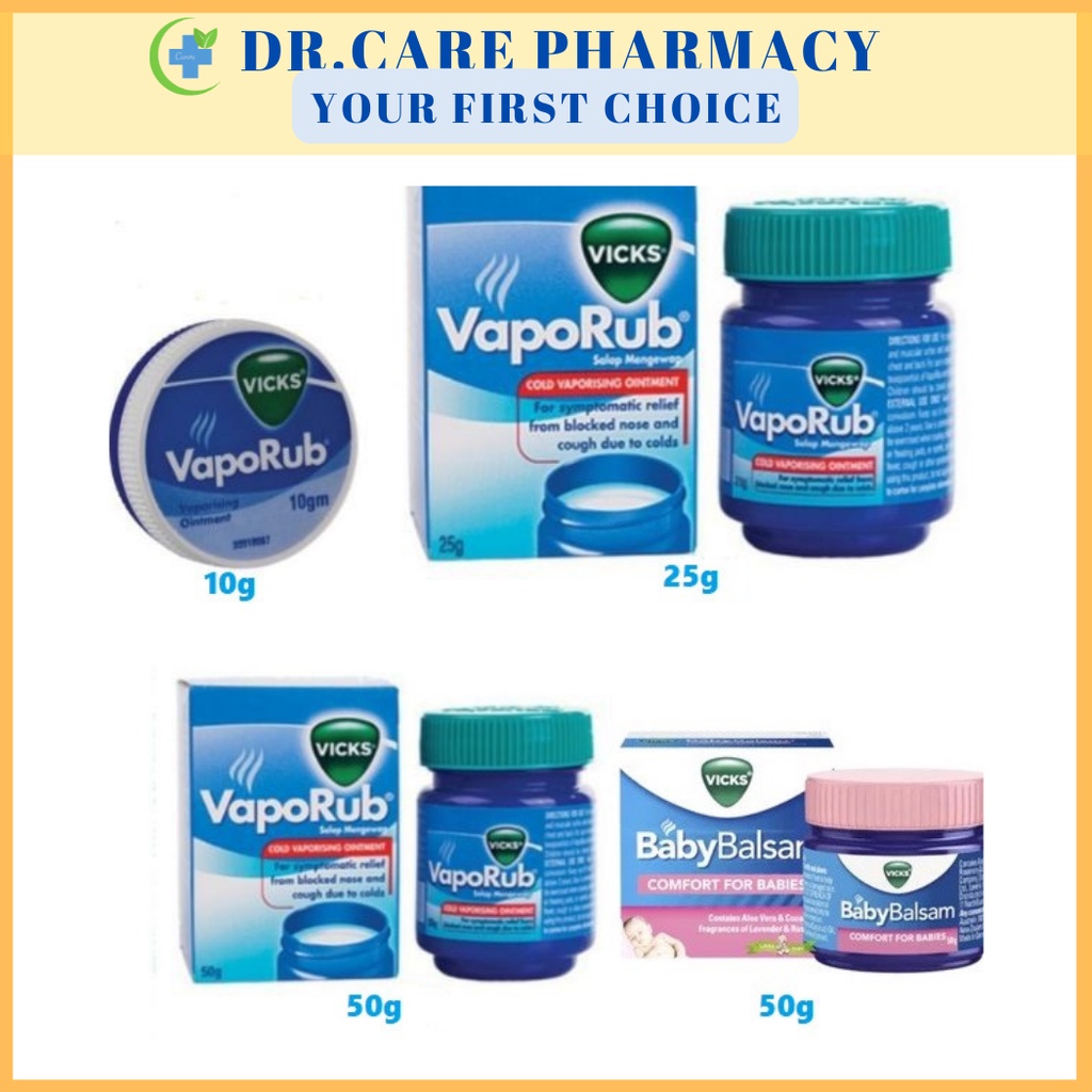 VICKS VAPORUB 10G/25G/50G BABY BALSAM 50G Shopee Malaysia
