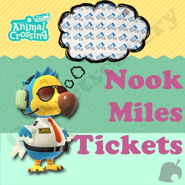 Animal Crossing Nook Miles Ticket Acnh nmt for sell Shopee Malaysia