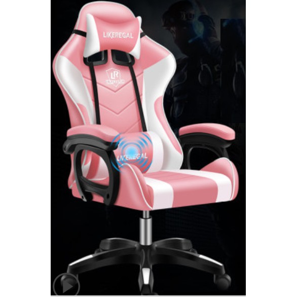 PINK BLACK COLOR WITHOUT LEG REST Adjustable Gaming Chairs