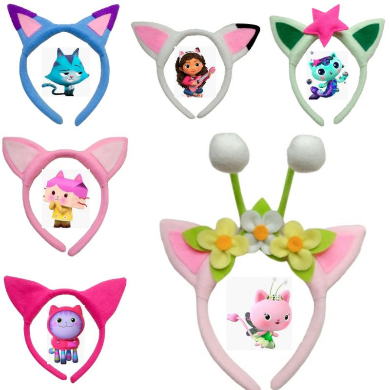 Gabby's Doll House Inspired Cartoon Kids Headbands Characters Shopee