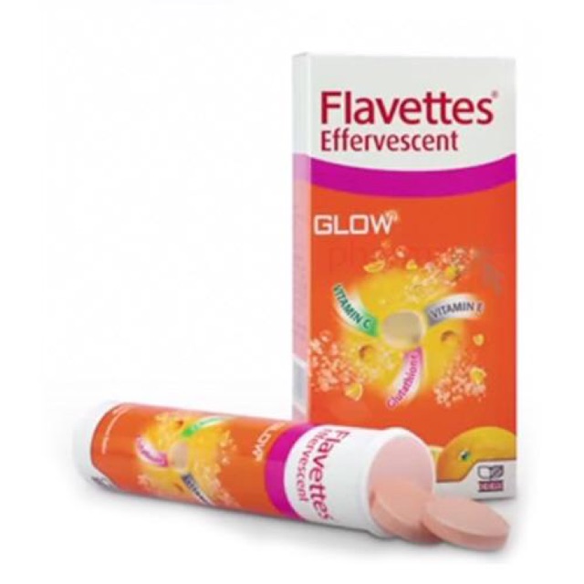 Flavettes Glow (Vitamin C + Glutathione) Effervescent Tablets (15’s/30
