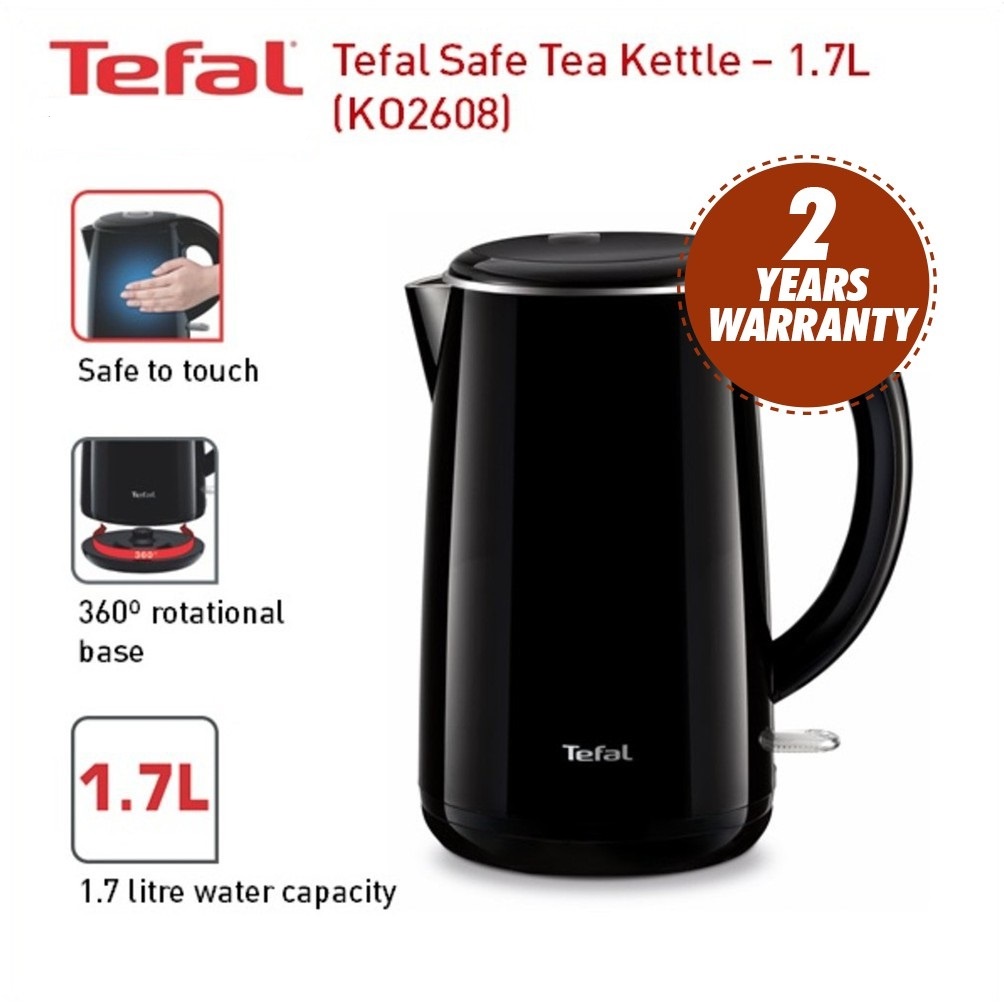 Tefal Safe Tea Electric Kettle (1.7L)/ Cerek Elektrik (KO2608) Shopee