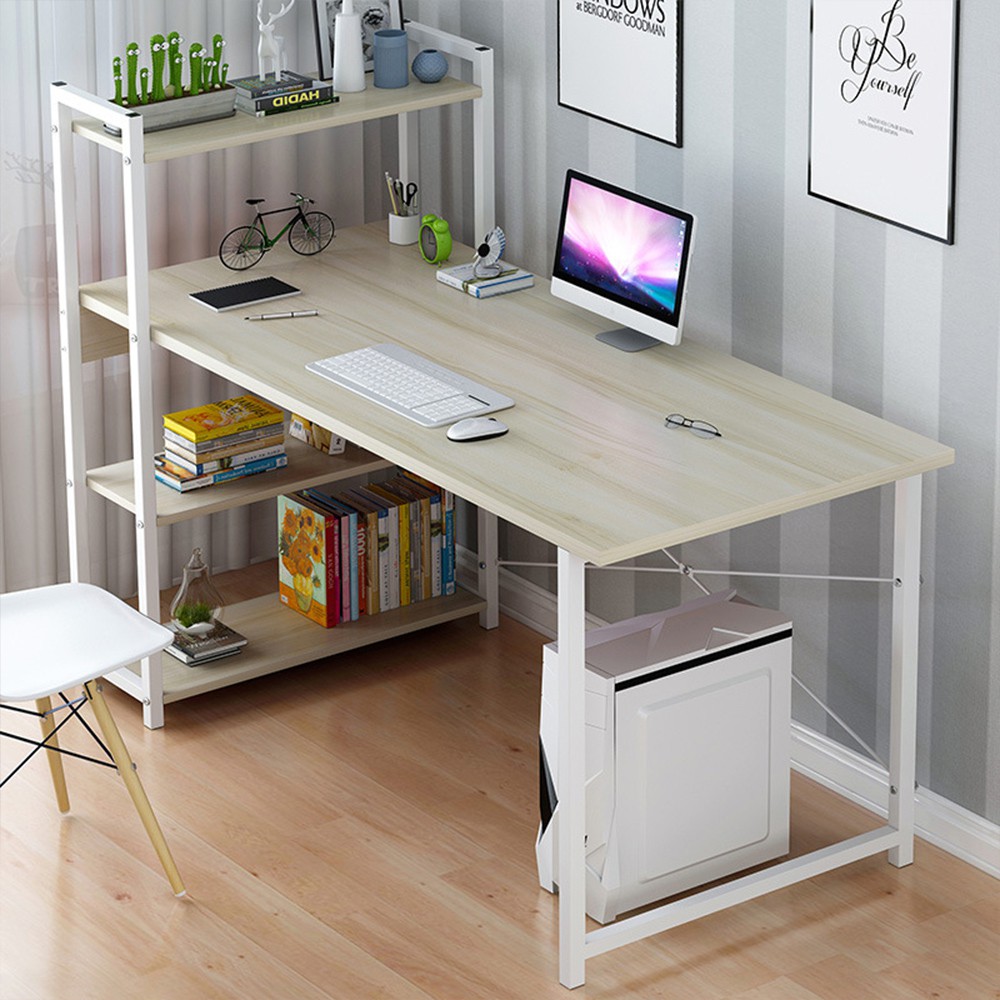 Modern Study Desk With Book Shelf Writing Desk Office Table Meja