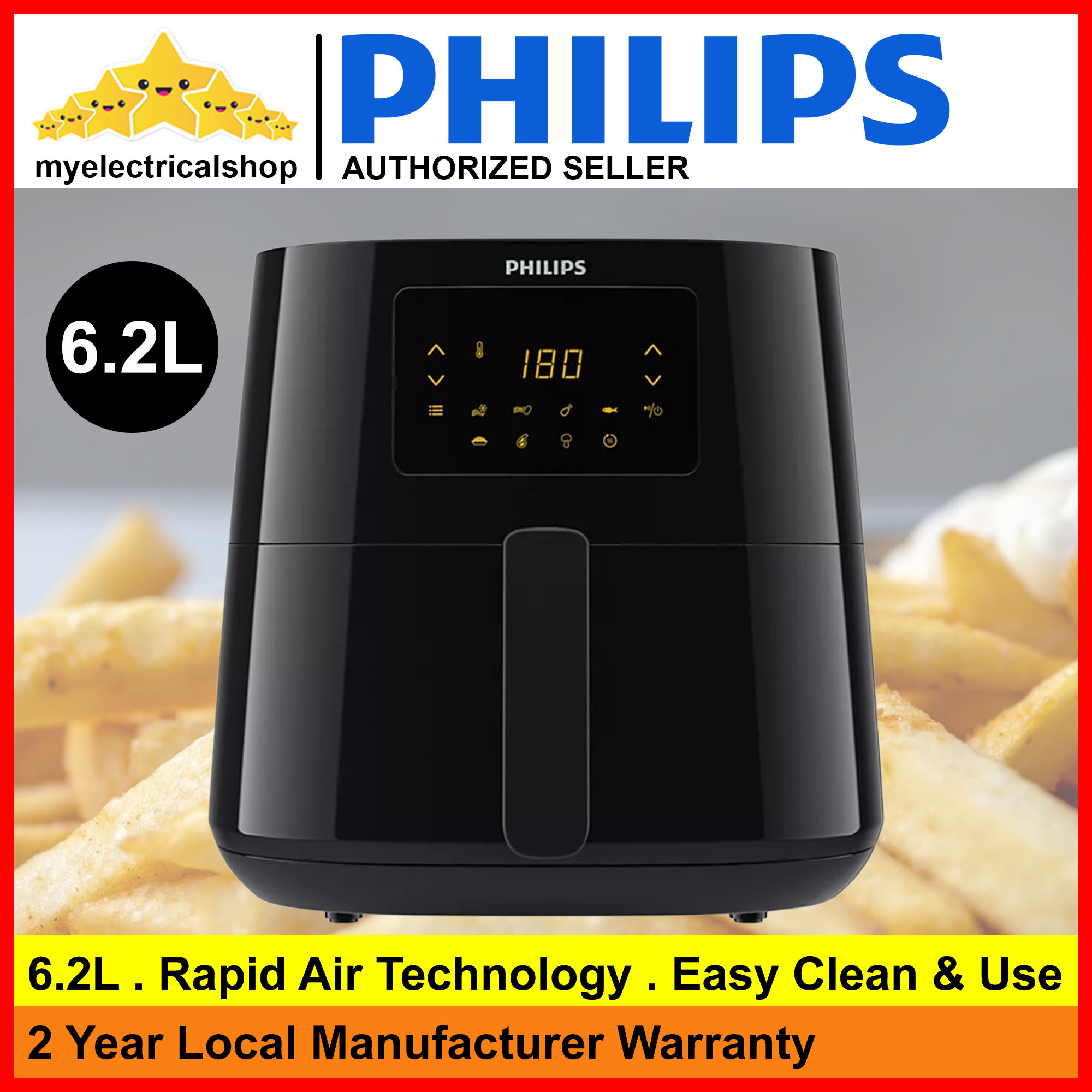 Philips HD9270 Essential Air Fryer XL With Rapid Air Technology ( 6.2L