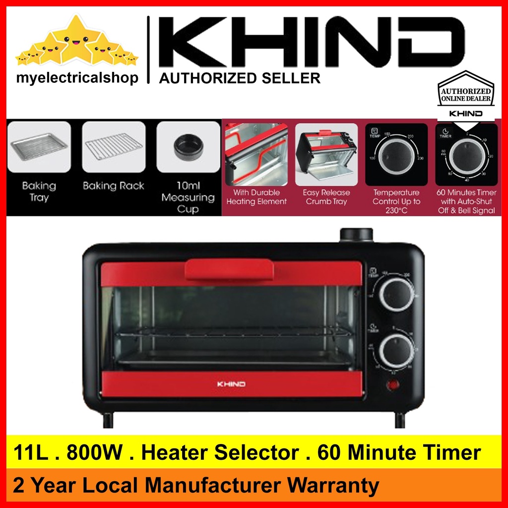 Khind 11L Electric Oven Toaster OT11H with Special Steam Function