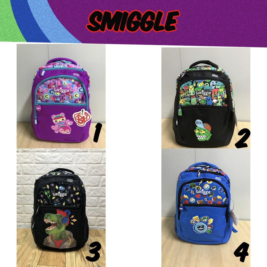 NEW Bag Sekolah SMIGGLE Boy And Girl Beg Backpack for Kids 35 Years