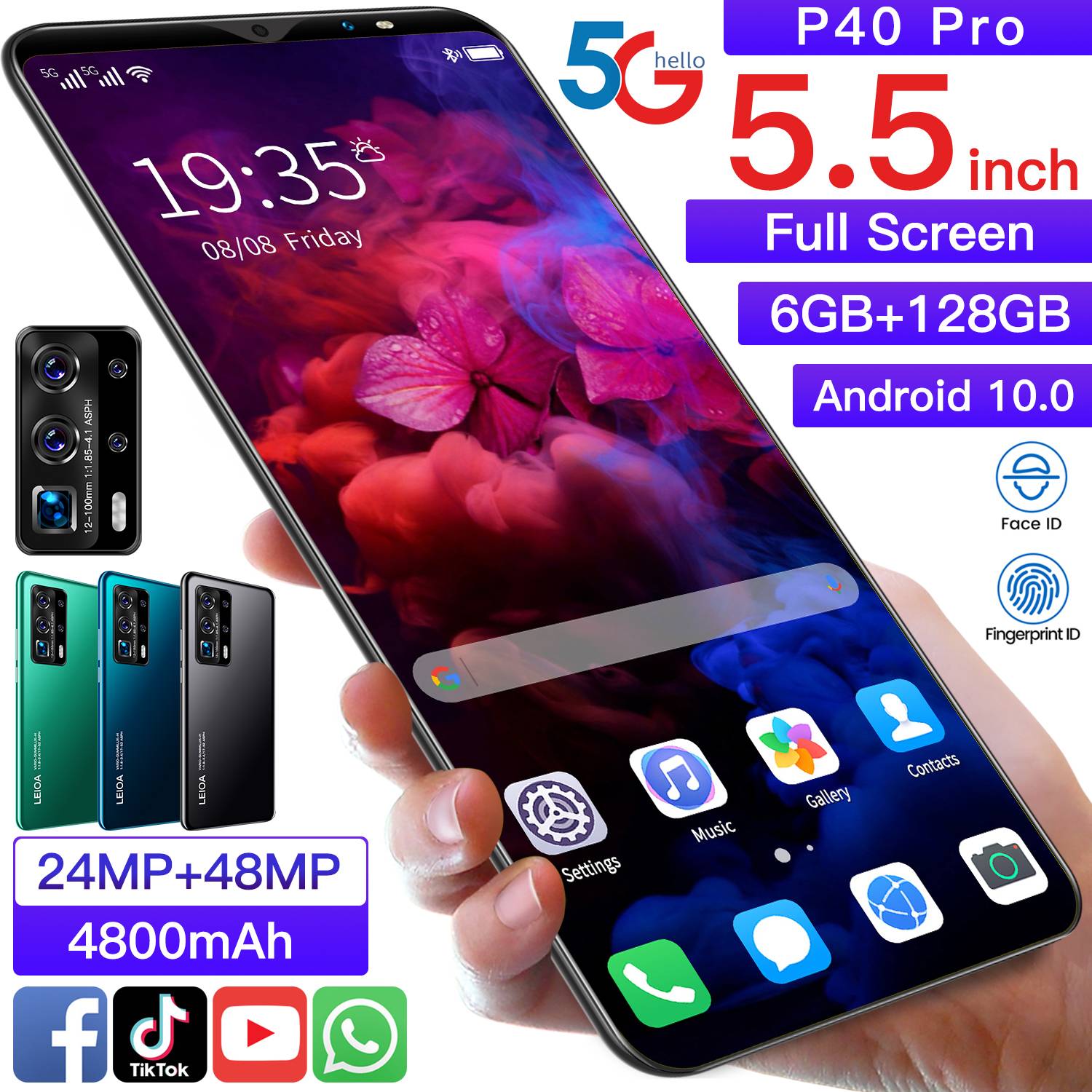 Discount promotion P40 pro Android Phone 2021 Mobiles