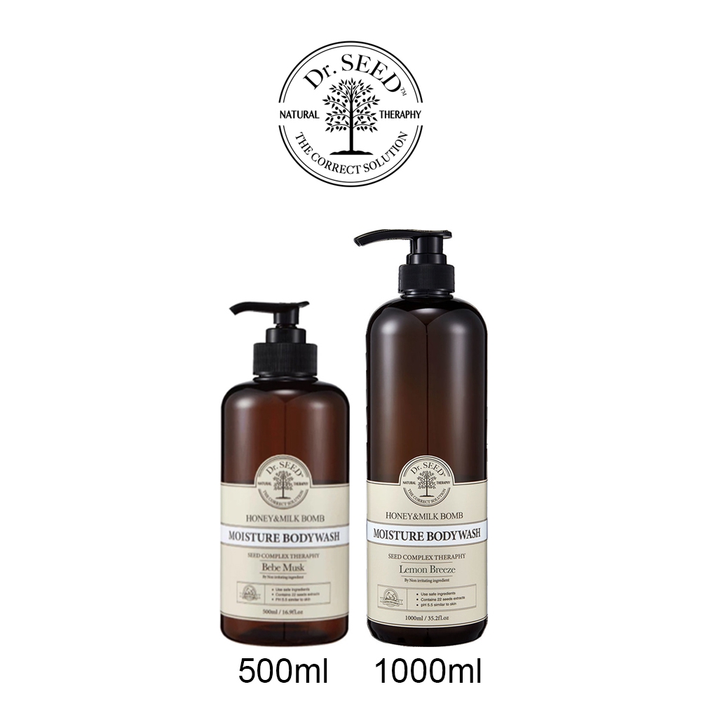 Dr Seed Honey & Milk Bomb Moisture Body Wash (500ml/ 1000ml) Mango