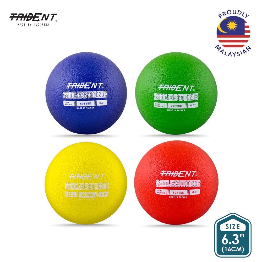 Trident Milestone Softee Low Bounce Foam Ball Dodgeball 6.3 inches