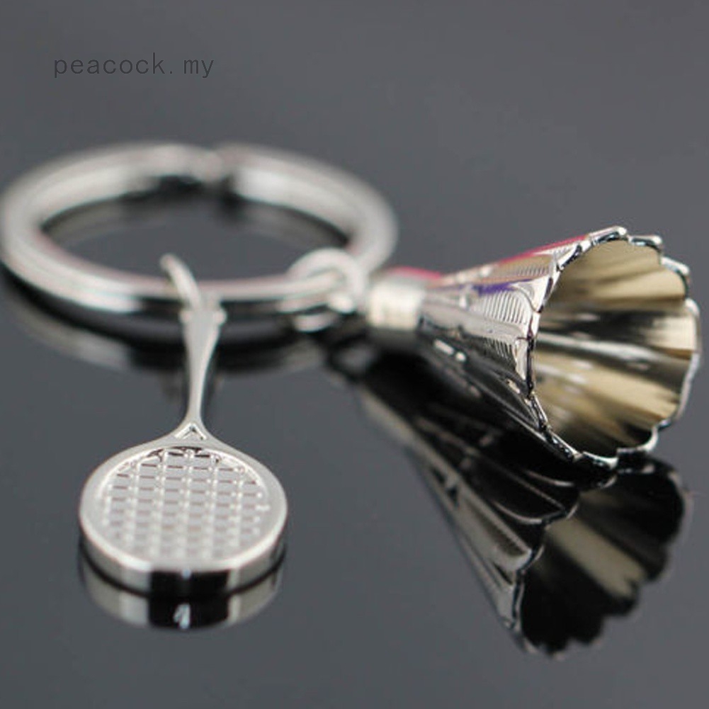 Creative Gifts Key Chain Shuttlecock & Badminton Racket Keychain Key