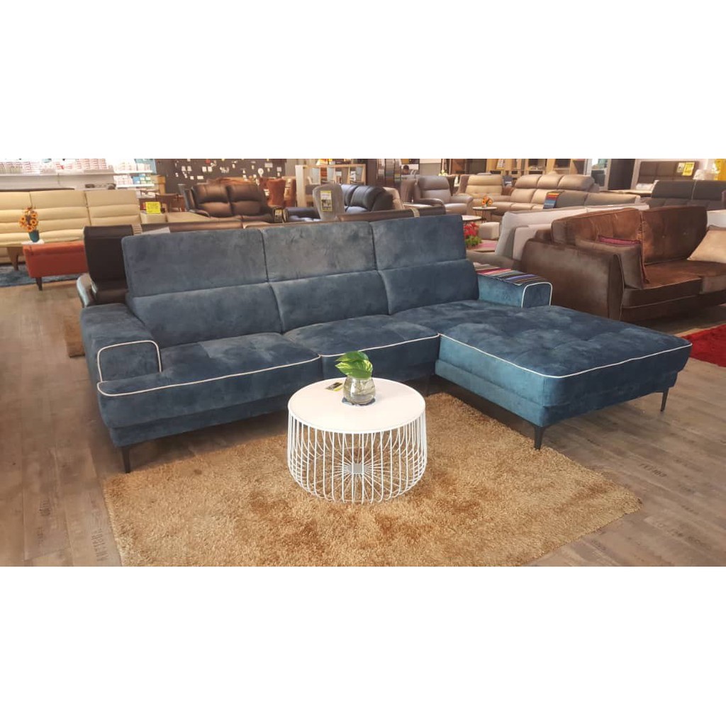 Latest Design 3 Seater L shape Sofa Fabric B Shopee Malaysia