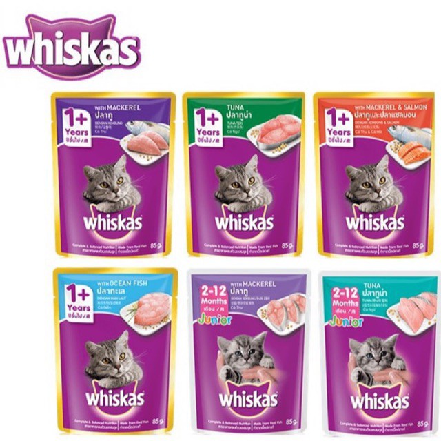 GUN PET PROMO WHISKAS Cat Pouch Makanan Kucing Basah murah Cat Wet Food