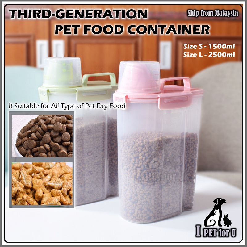Large Volume Pet Food Storage Dispenser Pet Food Container Bekas