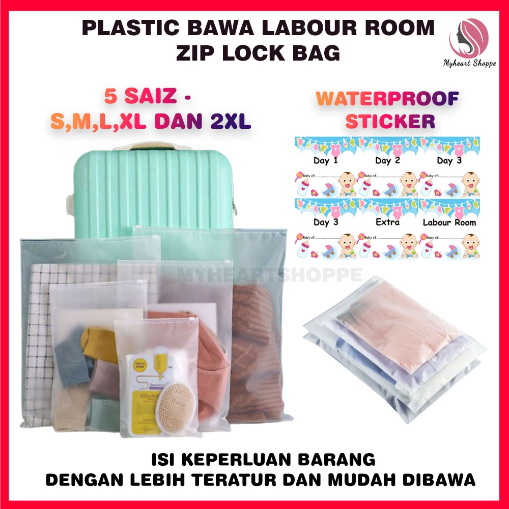 [5 Saiz] Plastik Labour Room Labour Room Bag Plastik Packaging Travel