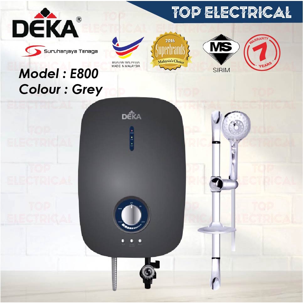 {AUTHORISED DEALER} DEKA E800 WATER HEATER (DC PUMP) WITH HAND SHOWER