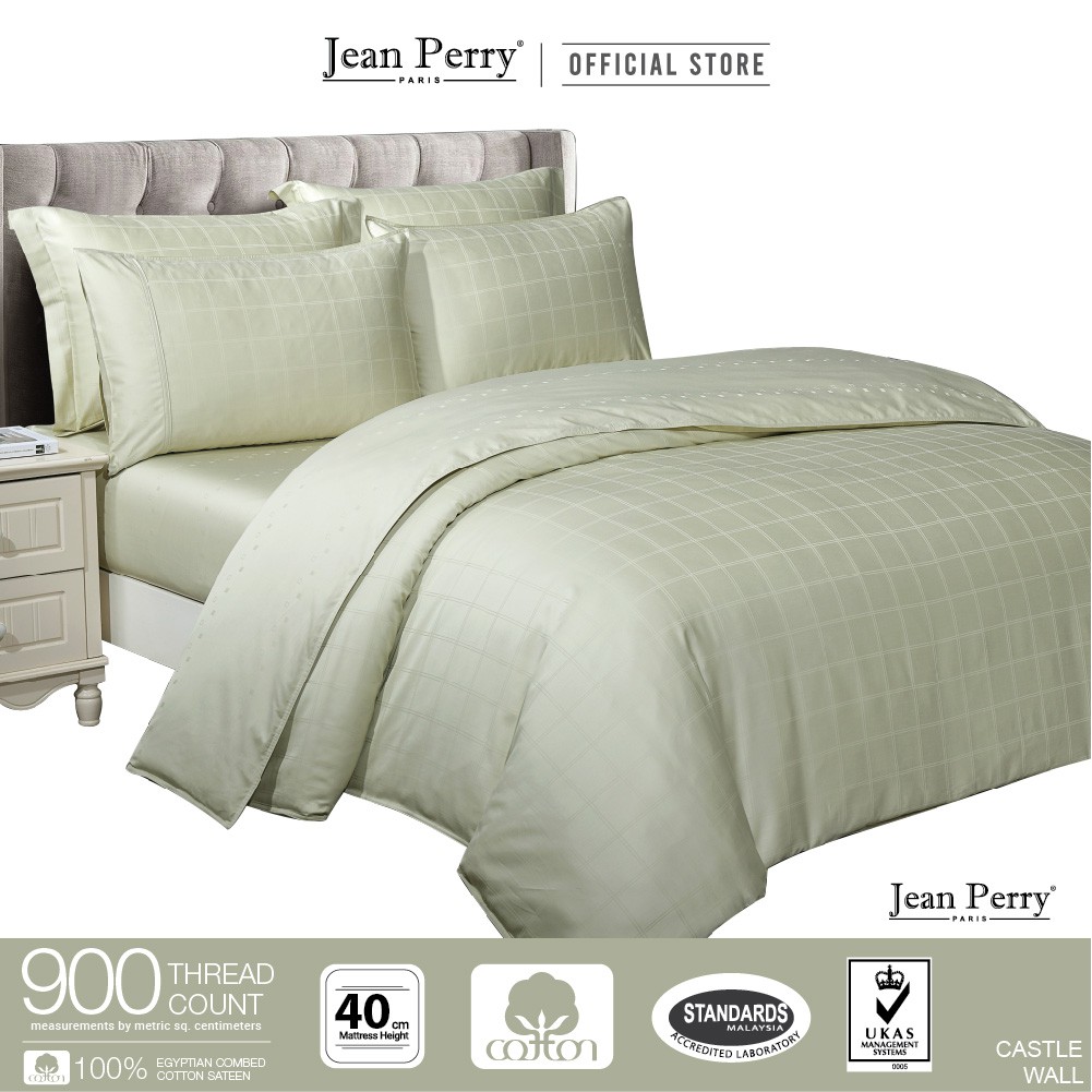 Jean Perry Coray King 5IN1 Quilt Cover + Bedsheet Fitted Set 900