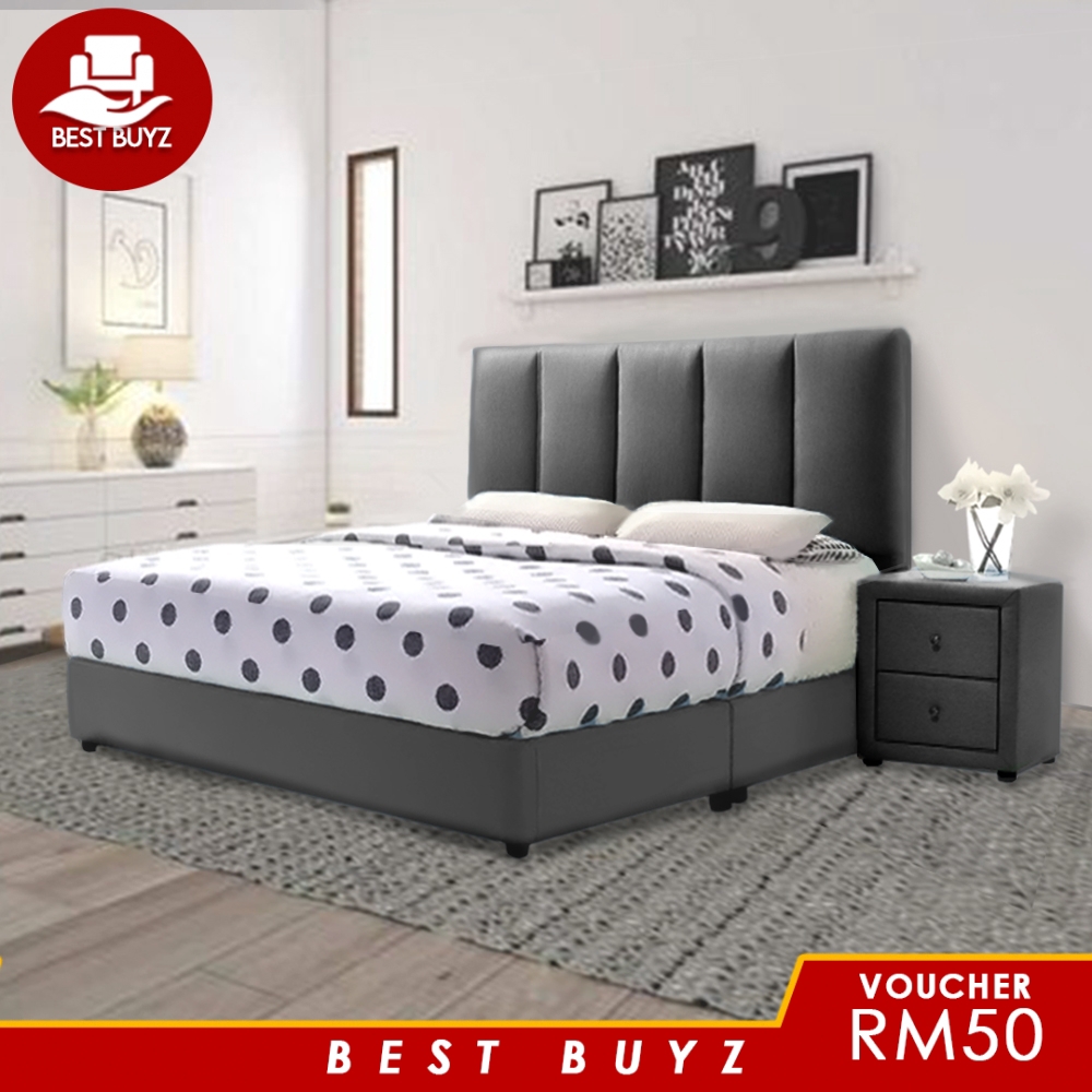 BEST BUYZ HALLINO Canvas Divan Queen Size Bed Frame 床架
