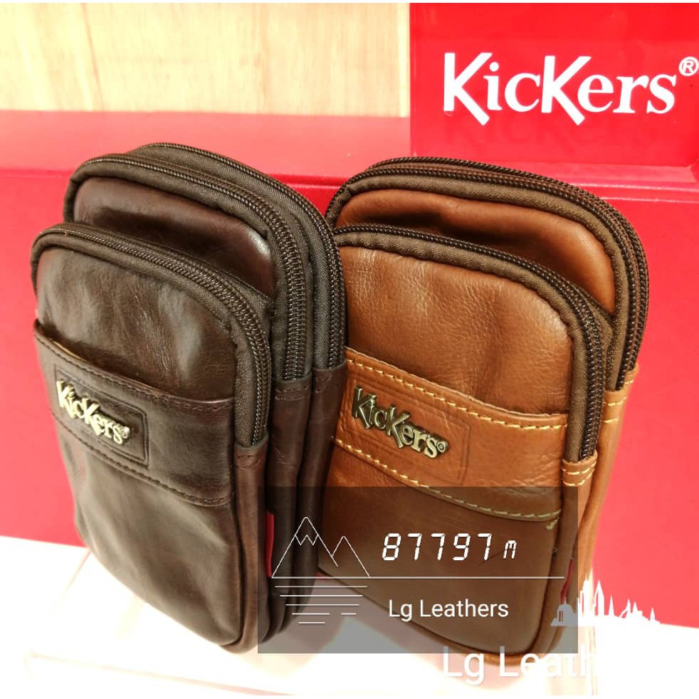 Kickers Genuine Leather Pouch Bag87797P Shopee Malaysia