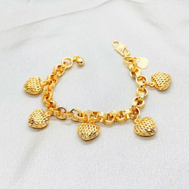 Gelang Candy Strawberry Emas Korea Cop 916 Shopee Malaysia