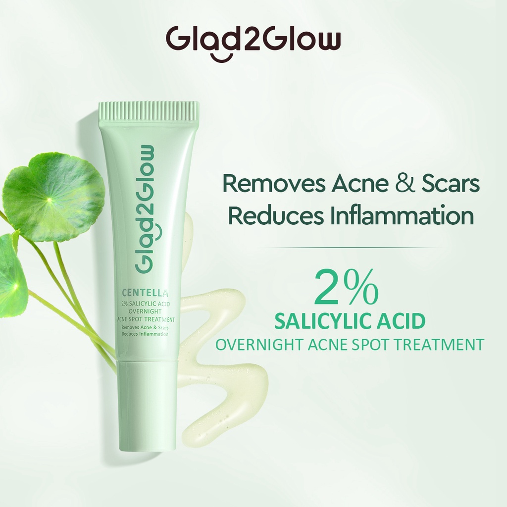 GLAD2GLOW CENTELLA 2 SALICYLIC ACID OVERNIGHT ACNE SPOT TREATMENT5g