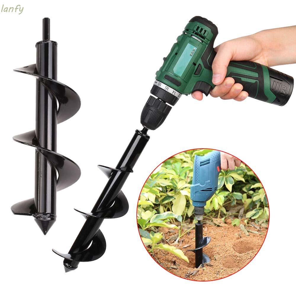 LANFY multiple sizes Spiral Drill Bit Garden Flower Planter Digging