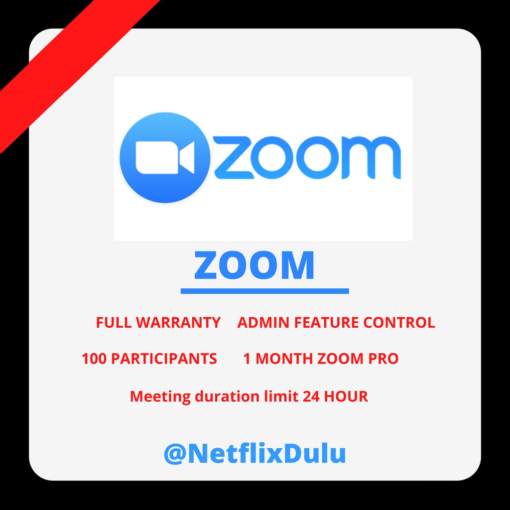 Zoom Pro Premium Account 1 Month Legit Shopee Malaysia